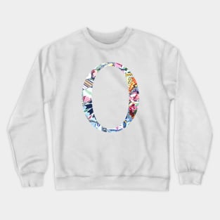 Barcelona Gaudi Mosaic Omicron Sorority Letter Crewneck Sweatshirt